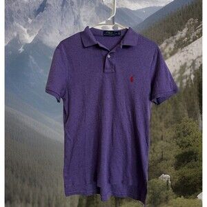Polo Ralph Lauren Shirt Mens SP‎ Purple Polo Cotton Classic Fit Red Pony